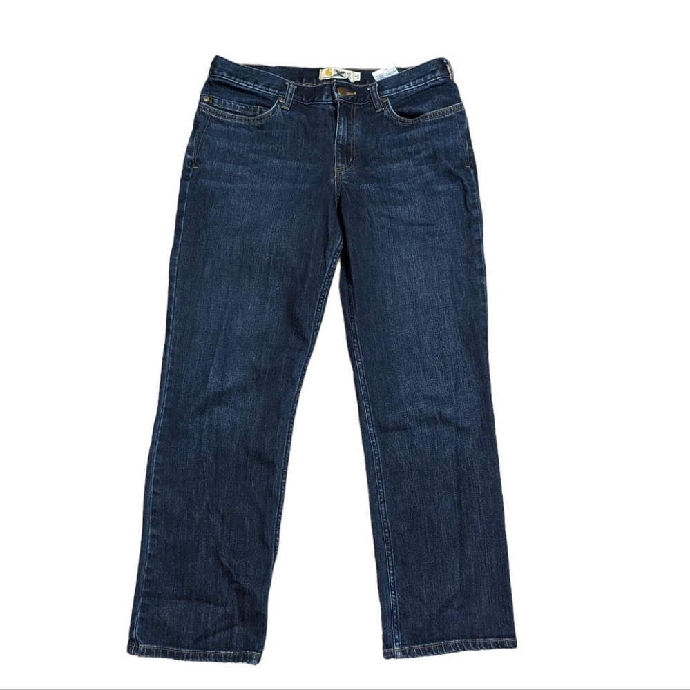 Carhartt Women's Jeans Size 8 Short - Straight Leg - Denim